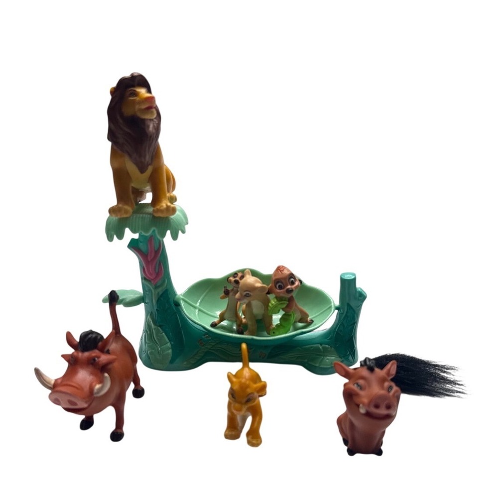 Disney Lion King Vintage PVC Figure Lot Simba Nala Mufasa Timon Pumbaa Tree